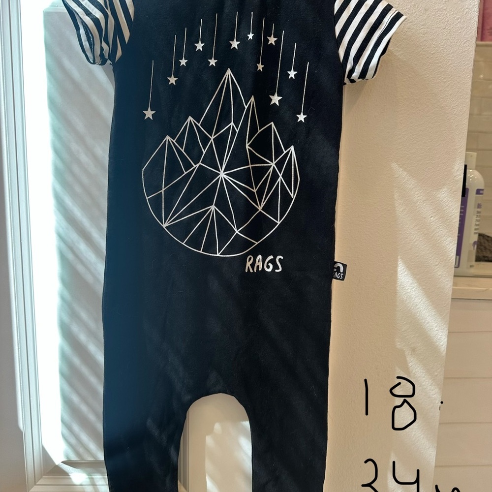 Rags Black and White Kids Romper